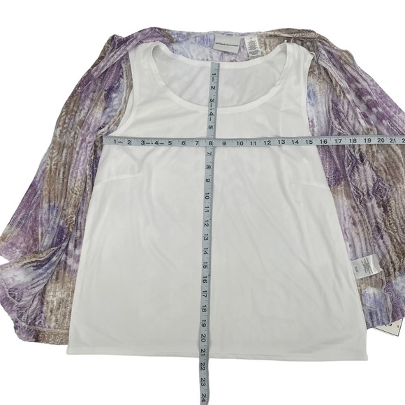 NWT Alfred Dunner Lavender Fields 3/4 Sleeve Layered Top Size Small Women’s - Picture 5 of 6